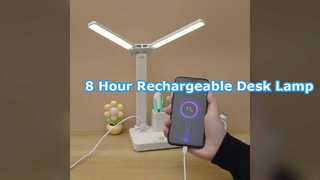 Перезаряжаемая светодиодная настольная лампа с сенсорным управлением, батарея на 8 часов