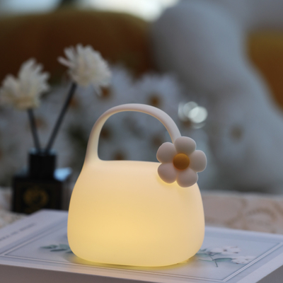 DIY креативный подарок сумочка Силиконовый хлопающий лампа с временем Постельное украшение Атмосфера Спальный ночной свет