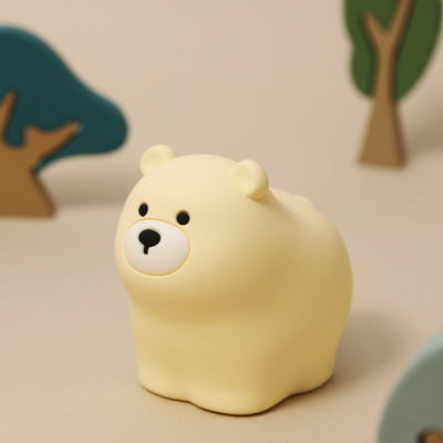 OEM Led Cute Cartoon Силиконовый Медвежьи Спящие лампы Usb Заряжаемая Ночная Лампа Детская спальня Кровать Ночное освещение