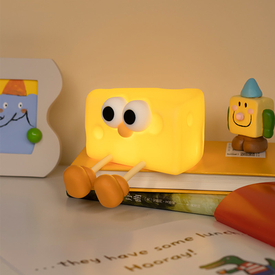 Китайская фабрика современный дизайн USB заряжаемый силиконовый детский ночной свет лампа умный дом освещение с сыром дизайн для девочек спальня