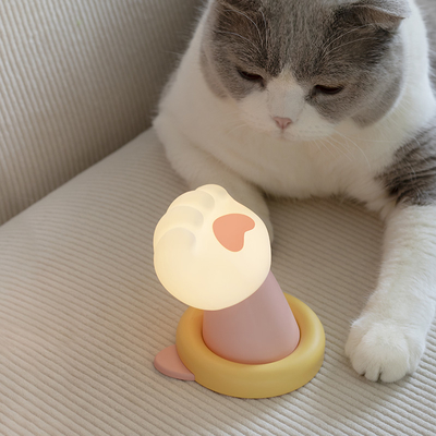 Фабрика Красивый Спящий Контроль CAT PAW USB Спальные лампы Силиконовая лампа Перезаряжаемая сенсорная лампа Силиконовый ночной свет