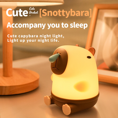 Созидательная комната Декорация LED Snottybara Ночной свет USB перезаряжаемый Мультфильм Животное питомник Силиконовая лампа