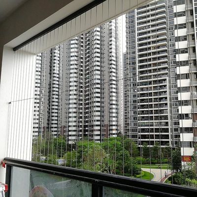 Беспрепятственный вид на природу Невидимая балконная решетка с прочными стальными проводами 304/316