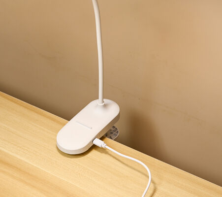 Оптовая продажа, современная светодиодная настольная лампа для детей, зажим для шеи, сенсорное управление, USB перезаряжаемый белый ночник для учебы студентов