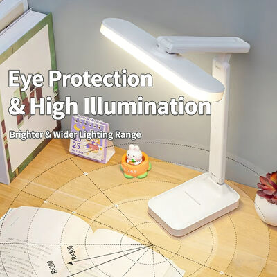 Настольная лампа с питанием от электросети, предлагающая цветовую температуру 3500-6500K, идеально подходящая для освещения рабочей зоны, письменного стола и домашнего офиса