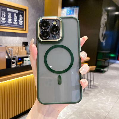 Модный полупрозрачный магнитный чехол для телефона с защитой от ударов для iPhone 17