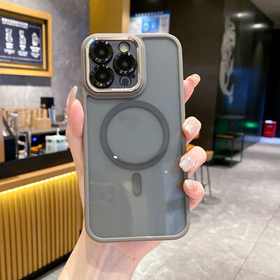 Модный полупрозрачный магнитный чехол для телефона с защитой от ударов для iPhone 17