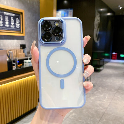 Модный полупрозрачный магнитный чехол для телефона с защитой от ударов для iPhone 17