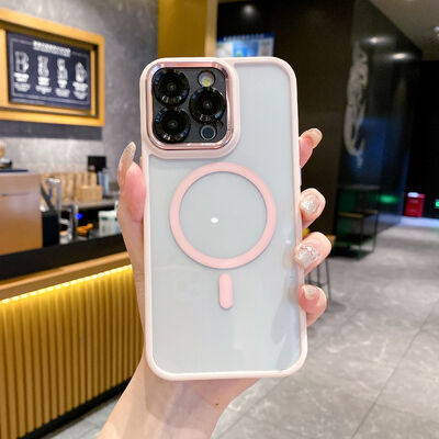 Модный полупрозрачный магнитный чехол для телефона с защитой от ударов для iPhone 17