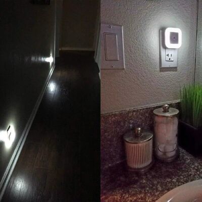0.5W Plug-in LED Night Light Lamp with Smart Sensor Dusk to Dawn Sensor Daylight White