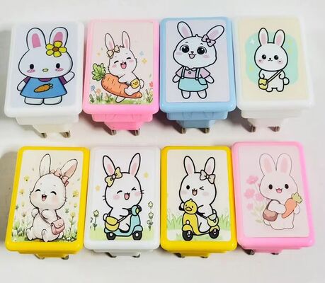 Милый ночник с вилкой, настенный, пластиковый, с мягким свечением, для дома, спальни, ванной, детской