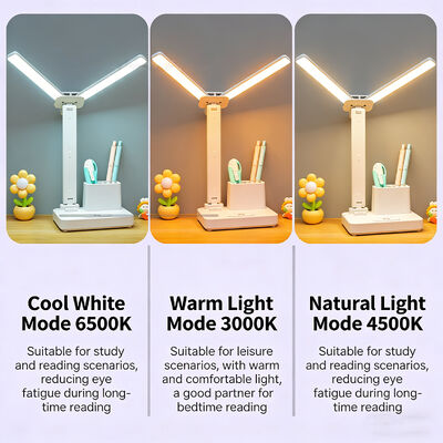 Портативная светодиодная настольная лампа с USB-портом для зарядки и несколькими уровнями яркости, идеально подходящая для путешествий и учебы