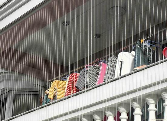 Protect Children Invisible Balcony Grille Featuring Grey AG4 End Cap